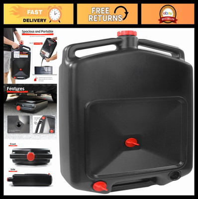 Low Profile 8.5 Quart Oil Drain Container for ATVs, Tractors, Mowers & Bikes
