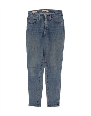 Levi's Damen 721 High Rise Skinny Jeans W27 L29 Blau Baumwolle BC02