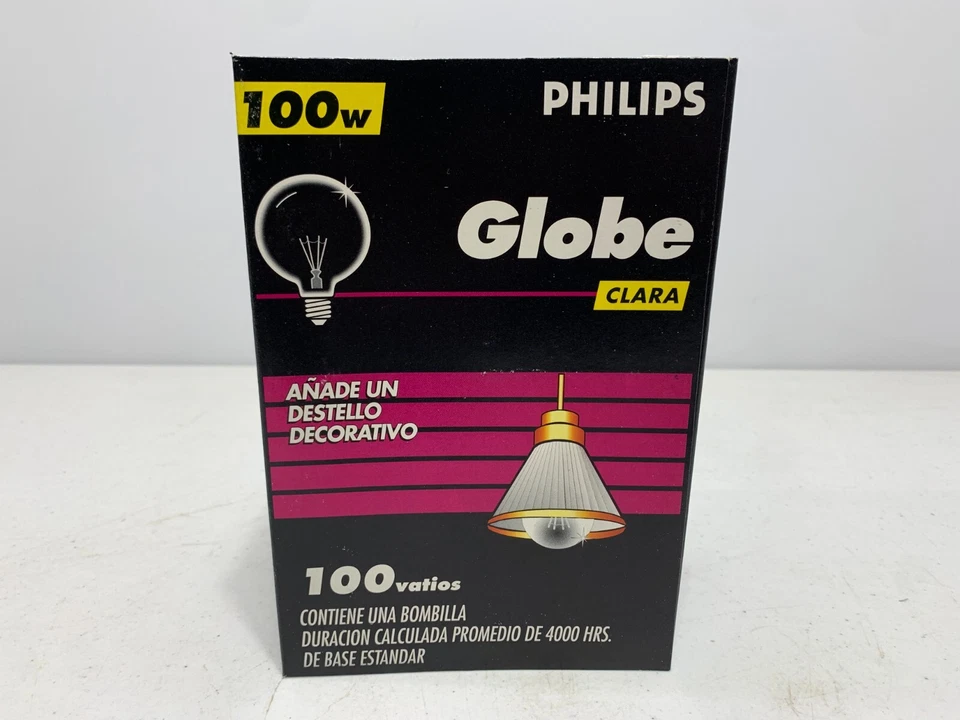 Philips 100G40/4M G40 5" Globe Clear Bulb 100W 120V 4000 hrs (lot of 4) - Image 3 of 4