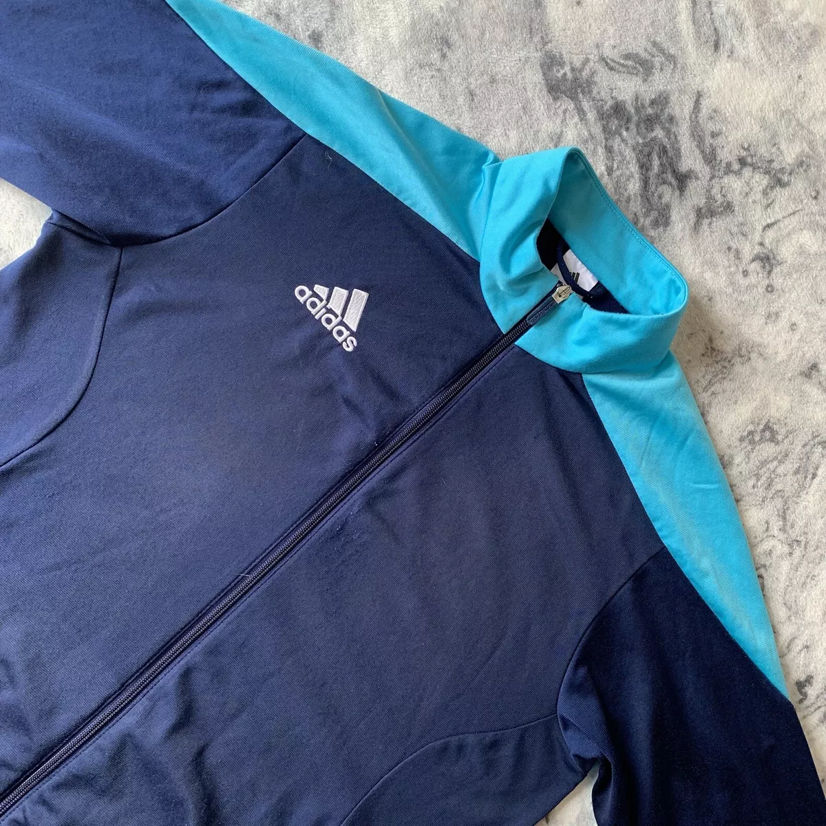 Adidas Sereno 14 Tracksuit Track Jacket Top Full Zip Blue M | eBay