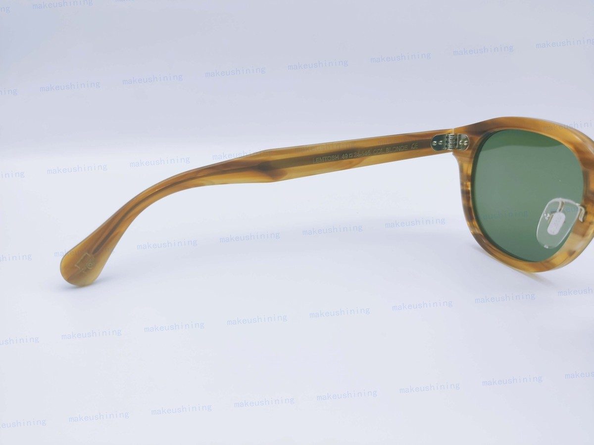 MOSCOT LEMTOSH BLONDE Frame Green Lenses Sun Glasses W/ METAL NOSE