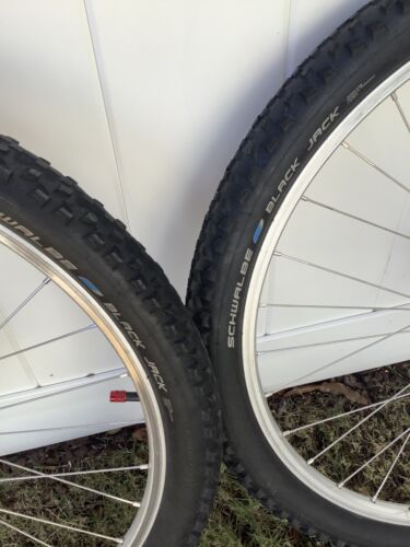 Vintage Cr18 Sunrims MTB Wheel set With Cassette Hubs Skewers Tires - Picture 10 of 15
