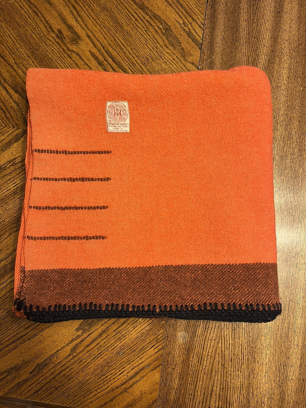 VTG Antique Hudson Bay 4 Point Wool Blanket Made In England 71X68 eBay