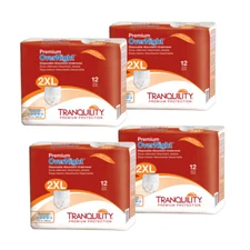 Tranquility Premium OverNight Pull On Underwear, 2X-Large 62'' - 80'', Case/48