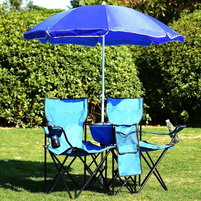 beach table and chairs