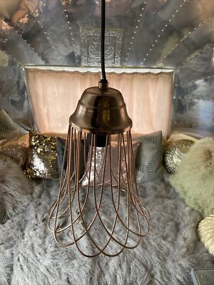 Light & Living Skelett-Kronleuchter mit Kupferrahmen in Tulpenform