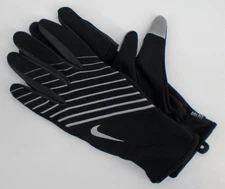 Nike Lightweight Running Gloves Women's Dri-Fit Touch Screen Black/Silver