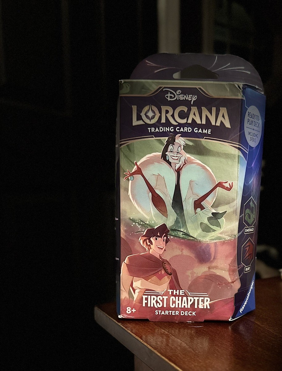 lorcana the first chapter starter deck Ravensburger Disney TCG: - Amber & Amethyst Single-Player | Engaging Gameplay | Over 200 Original Disney Artworks 11 damage tokens Disney Lorcana: The First Chapter