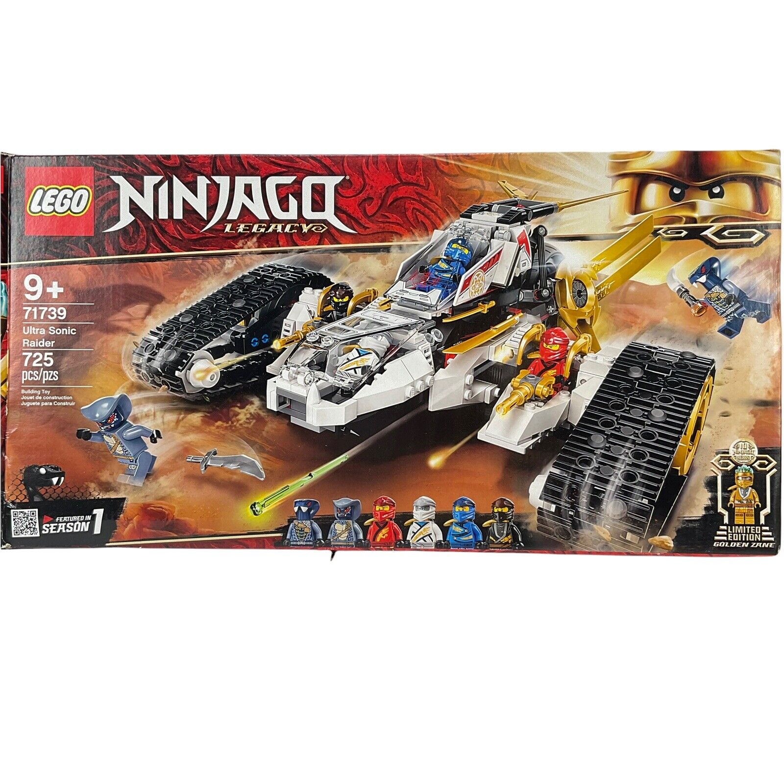 Lego Ninjago Legacy Ultra Sonic Raider 71739 Building Kit 725 Pieces New Open