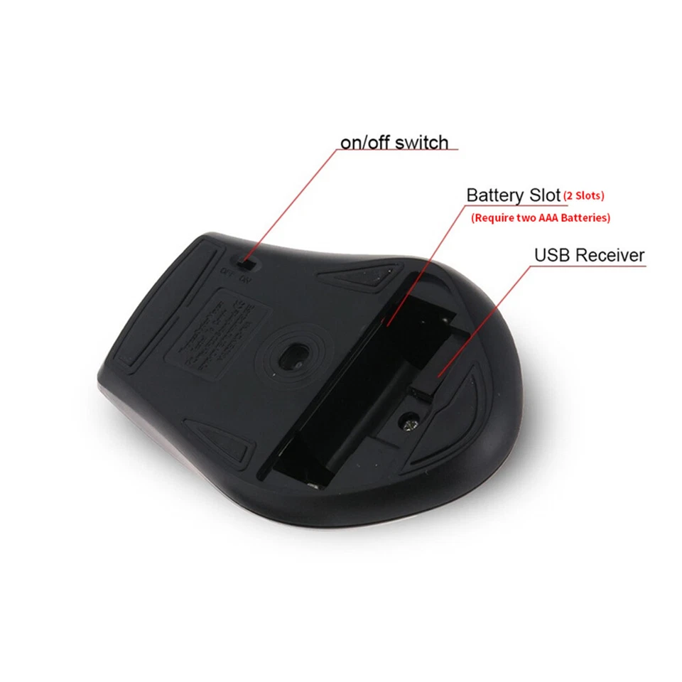 2.4Ghz Wireless Mouse Gamer for PC With USB Receiver for Windows 7/2000/XP/Vista - Image 2 of 4