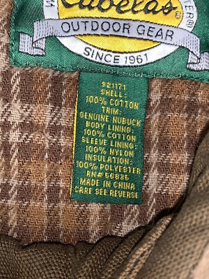 Vtg Cabela's Field Jacket Chore Lined Canvas Duck Farm Coat Work
