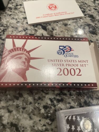 2002 S United States Mint Silver 10 Coin Proof Set with COA - Picture 2 of 8