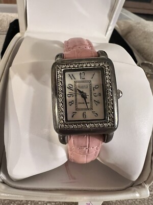 Ecclissi Sterling Silver Ladies Quartz Watch Pink Braided Bracelet White Dial Ecclissi Sterling Silver Ladies Quartz Watch Pink Braided  main image 3