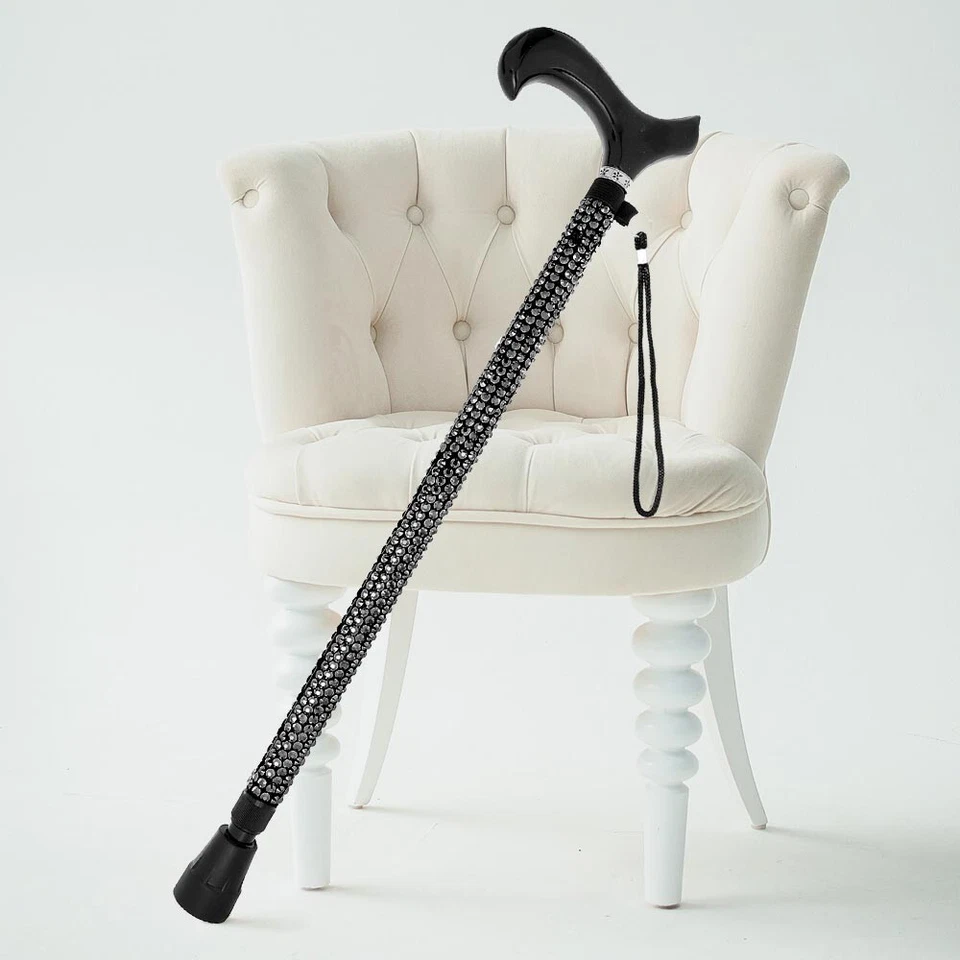 CANE bastón de pedrería para caminar BLING BASTÓN AJUSTABLE Foto 4 de 4