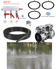 NEW Lake Pond Aeration KIT w/ 300' Self Sink Tube 3-48" Diffusers  3.9CFM PUMP