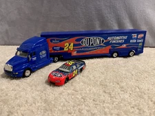 WAS $10 - Collectible #24 DuPont Motorsports Race Car And Semi 1:64 Scale 