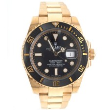 Rolex Rolex 18 Karat Yellow Gold Submariner Black/Black