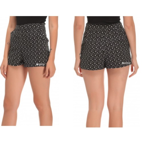 Para mujer Zara Negro Con Blanco Estrellas Estampado Shorts Tamaño Mediano  | eBay