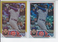 (2) 2023 Topps Update Eric Hosmer Rainbow Foil + Gold Foild Cubs US125