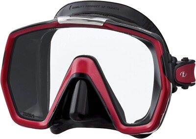 Tusa Freedom HD Mask - Black/Metallic Red - Dive Masks - M-1001QB-MDR