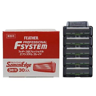 Feather Professional F-System Blade Samurai Edge Set of 30 pieces Cartridge NEW