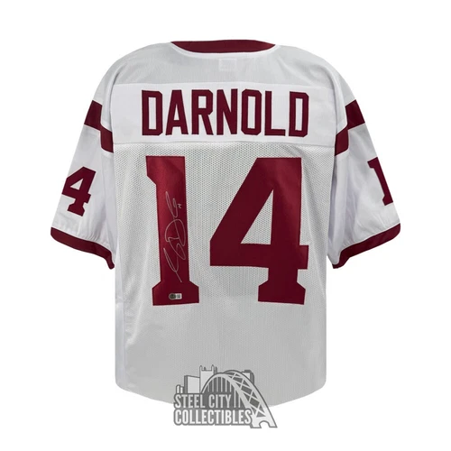Sam Darnold Autographed USC Custom White Football Jersey - BAS