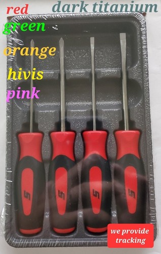 Snap-on Tools 4pc Soft Grip Mini screwdrivers Set SGDX40BR, 6 colors NEW!!!!!!!! - 第 1/10 張圖片
