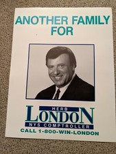 HERB LONDON for NYS Comptroller Campaign Poster 1994 Conservatve Republican RARE