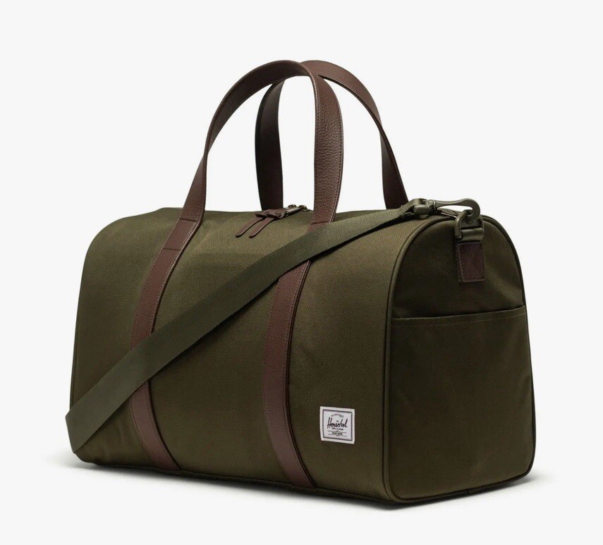 Herschel Supply Co Ravine Duffle Bag Green Tan Travel Weekend New With