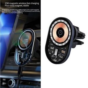 15W Chargeur sans fil magnétique de voiture support de charge rapide pour iPhone 13 12 Pro Max