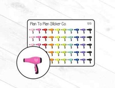 1313 Hair Dryer Hair Appointment Planner Stickers.