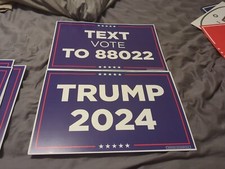 DONALD TRUMP Make America Great 2024 Official Campaign Placard/Rally Sign MAGA