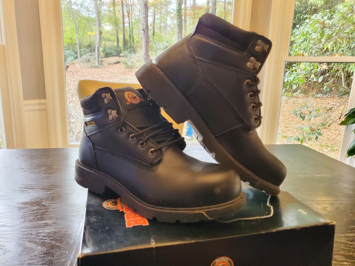 Brahma Black Brave II Mens Work Boots (Steel Toe, Oil Resistant