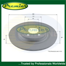 Premier Rear Brake Disc Fits Mercedes E-Class 1996-2016 CLS 2011-2017