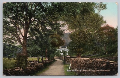 Road to Glan-y-Wern Arthog Near Barmouth Wales UNP Valentine's Postcard