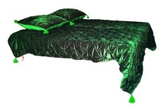 Emerald Green velvet Quilt comforter New designbutton Emerald Gree King Quilt.