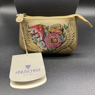 Anuschka Hand Painted Change/Card/Keys Keychain 