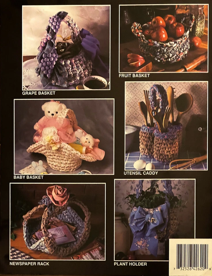 Annie's Attic Annie's Rag-Crochet Baskets Pattern Booklet 6 Designs 426T 1992 - Image 2 of 2