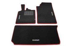 Tapis Moquette Smart W451 Kit ANT + Baule 01 ROUGE 2007-2014 Coupé, Cabriolet