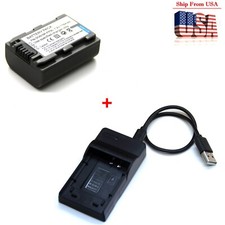A Top Battery / Charger For Sony DCR-DVD205E DCR-DVD304E DCR-DVD305E DCR-DVD403E