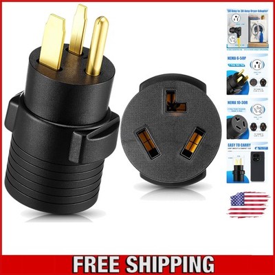 Multi-Use 6-50P to 10-30R 30 Amp Adapter - Reliable Connection for Appliances