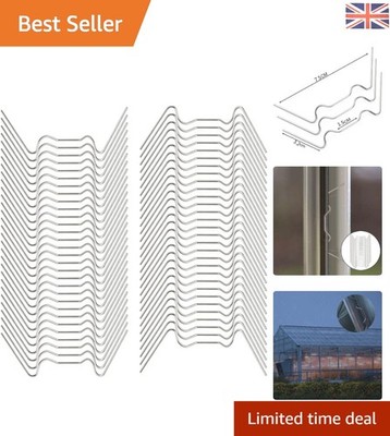 100 Stück Edelstahl Gewächshaus mit Clips - sichern Sie Ihre Glasscheiben sicher