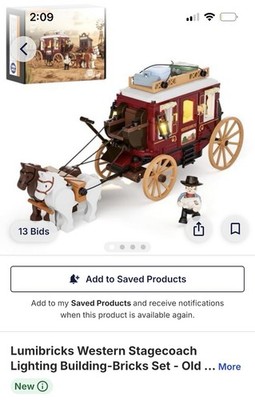 Lumibricks Western Stagecoach Light Up Interlocking Blocks Set 691 PCS 42474