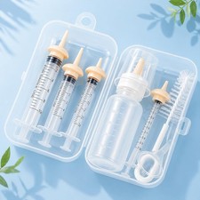 Pet Feeding Kit for Newborn Kittens  Puppies, Kitten Feeding Bottle with Sof...