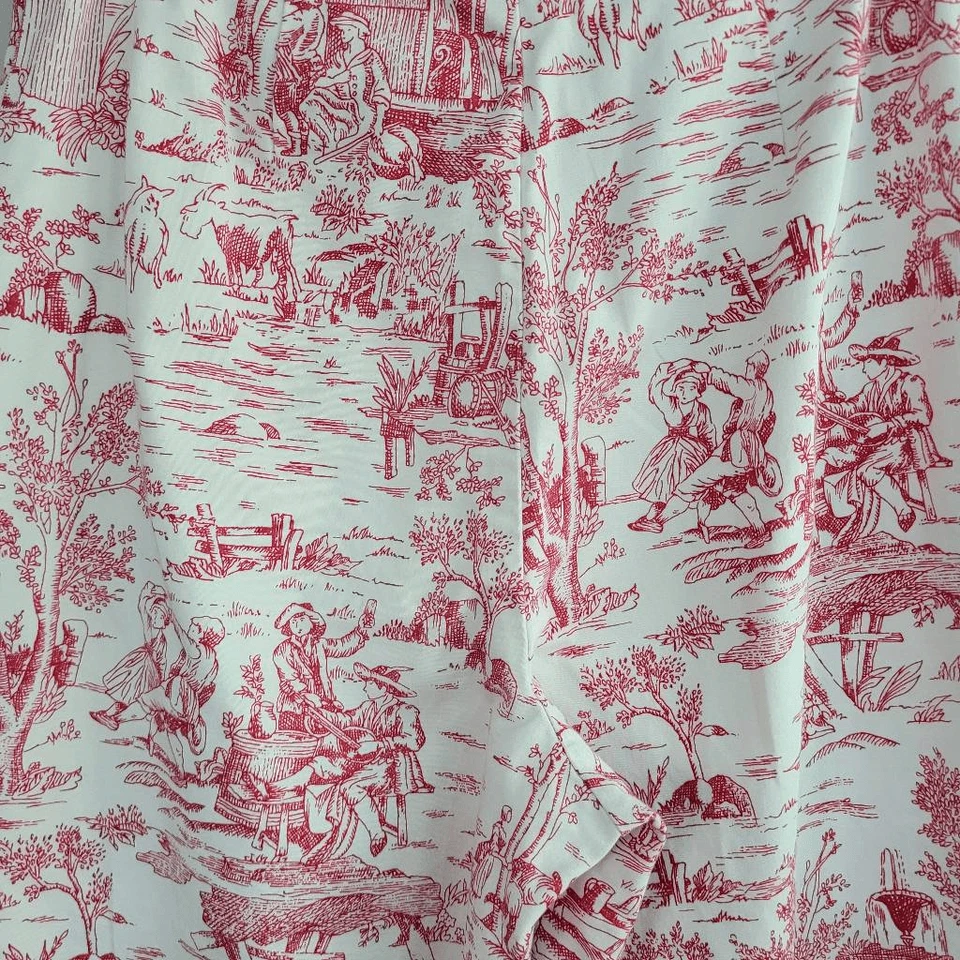 Vintage White Stag size 12 red & white prarie print graphic unique rare quirky - Image 4 of 4