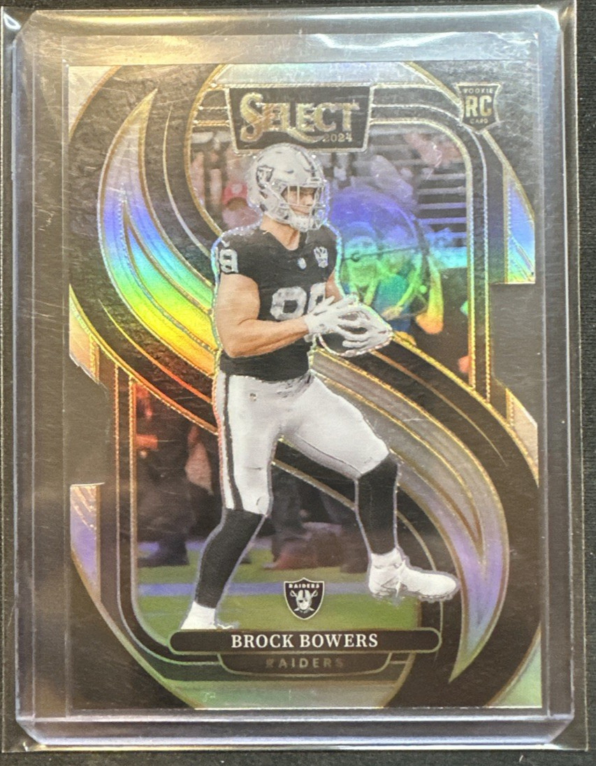2024 Panini Select - Premier Level Brock Bowers #118 Silver Prizm Die-Cut (RC)
