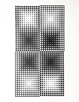 Vasarely CORPUSCULAIRES Original Heliogravur Editions du Griffon Neuchatel 1973