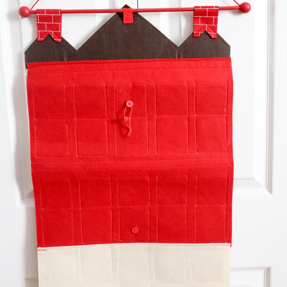 Lindt Chocolate Hanging Felt Advent Calender Christmas Decor Reusable Folding - Image 4 of 4