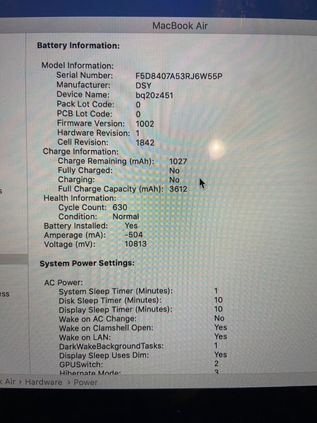 Apple MacBook Air 13.3" (128GB SSD, Intel Core i5 8va Gen., 1.60 GHz, 8GB) 3