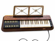 GTR Electric Chord Organ 37-Key Brown/Black Keyboard w/ Music Stand Book